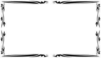 Illustration of a photo frame with a tribal design vector