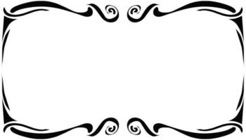 Illustration of a photo frame with a tribal design vector