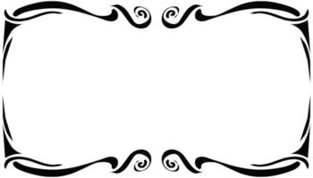 Illustration of a photo frame with a tribal design vector