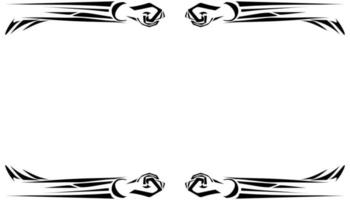 Illustration of a photo frame with a tribal design vector