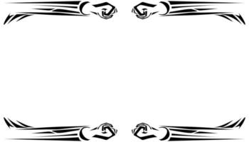 Illustration of a photo frame with a tribal design vector