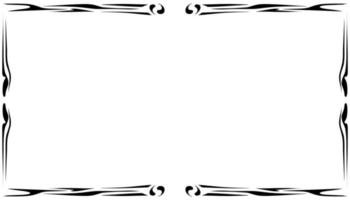Illustration of a photo frame with a tribal design vector