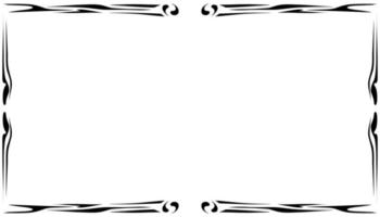 Illustration of a photo frame with a tribal design vector