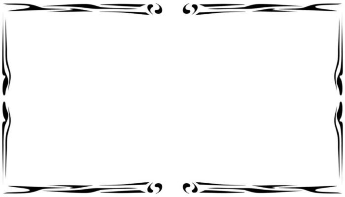 Illustration of a photo frame with a tribal design