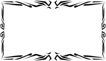 Illustration of a photo frame with a tribal design vector