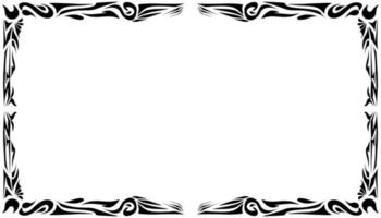 Illustration of a photo frame with a tribal design vector