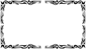 Illustration of a photo frame with a tribal design vector