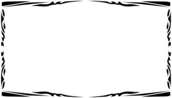 Illustration of a photo frame with a tribal design vector