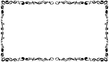 Illustration of a photo frame with a tribal design vector