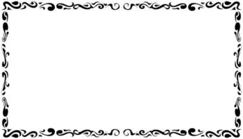 Illustration of a photo frame with a tribal design vector