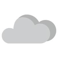 Cloudy weather icon, two clouds, weather forecast icon for cloudy weather, suitable for social media and app icon, clouds vector illustration, grey and dark grey colors