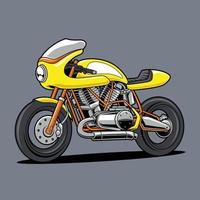 Vintage classic motorbike cartoon vector