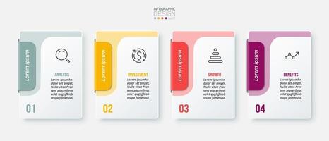 Infographic template business concept with step. vector