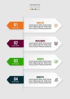 Infographic template business concept with workflow. vector