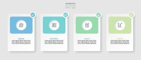 Infographic template business concept with option. vector