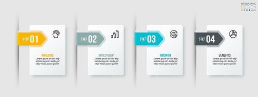 Infographic template business concept with step. vector