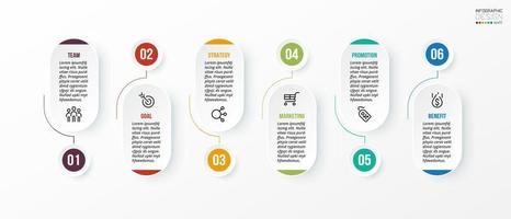 Timeline chart business infographic template. vector