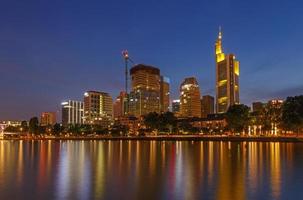 view on center of Frankfurt am Main at night photo