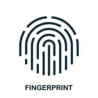 Fingerprint Line Icon. Unique Finger Print ID, Human Biometric Identity Linear Pictogram. Thumbprint Outline Sign. Criminal Identification Symbol. Editable Stroke. Isolated Vector Illustration.