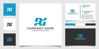 PD or DP initial letter logo design template vector