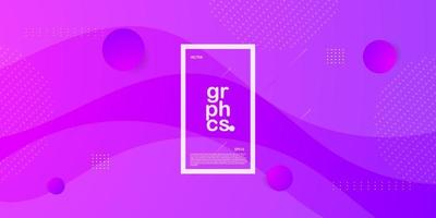 Abstract wave dynamic purple geometric background. Trendy gradient shapes composition. Eps10 vector