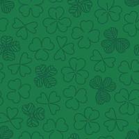 Subtle green on green clover seamless pattern vector