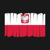 Poland Flag Brush Vector