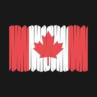 vector de pincel de bandera de canadá