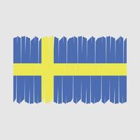 Sweden Flag Brush Vector