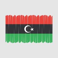 Libya Flag Brush Vector