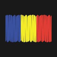 Romania Flag Brush Vector