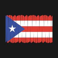 Puerto Rico Flag Brush Vector