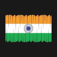 India Flag Brush Vector