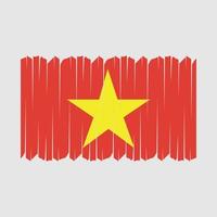 vector de pincel de bandera de vietnam