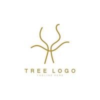 logotipo de árbol abstracto para bosque y naturaleza de parque. con una combinación de elementos de línea .vector para diseños de negocios, agricultura, conceptos ecológicos, vegetación y belleza natural. vector