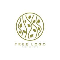 logotipo de árbol abstracto para bosque y naturaleza de parque. con una combinación de elementos de línea .vector para diseños de negocios, agricultura, conceptos ecológicos, vegetación y belleza natural. vector