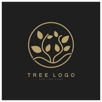 logotipo de árbol abstracto para bosque y naturaleza de parque. con una combinación de elementos de línea .vector para diseños de negocios, agricultura, conceptos ecológicos, vegetación y belleza natural. vector