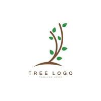 logotipo de árbol abstracto para bosque y naturaleza de parque. con una combinación de elementos de línea .vector para diseños de negocios, agricultura, conceptos ecológicos, vegetación y belleza natural. vector