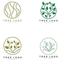 logotipo de árbol abstracto para bosque y naturaleza de parque. con una combinación de elementos de línea .vector para diseños de negocios, agricultura, conceptos ecológicos, vegetación y belleza natural. vector