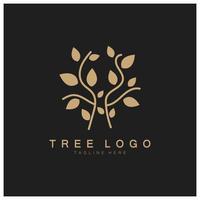 logotipo de árbol abstracto para bosque y naturaleza de parque. con una combinación de elementos de línea .vector para diseños de negocios, agricultura, conceptos ecológicos, vegetación y belleza natural. vector