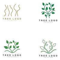 logotipo de árbol abstracto para bosque y naturaleza de parque. con una combinación de elementos de línea .vector para diseños de negocios, agricultura, conceptos ecológicos, vegetación y belleza natural. vector