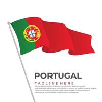 Template vector Portugal flag modern design