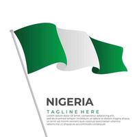 Template vector Nigeria flag modern design