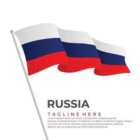 Template vector Russia flag modern design