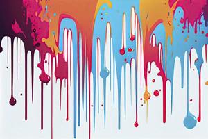 graffiti, dripping paint, spray paint, many colors watercolor photo