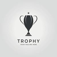 cup trophy logo icon vector design illustration simple vintage old