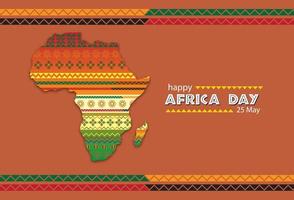 Africa Day Background Concept Vector of African Tribal Figures with continent. Graphic Design Illustration.