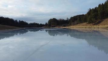 Peaceful mountain scene with calm lake. Scenic view of High Tatras National Park, Slovakia. video