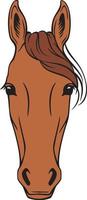 Horse Head Color. Vector Illustration.