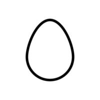 Egg icon in line style design isolated on white background. Editable stroke. vector